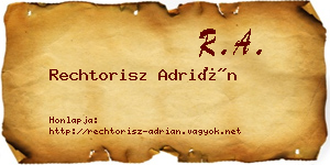 Rechtorisz Adrián névjegykártya